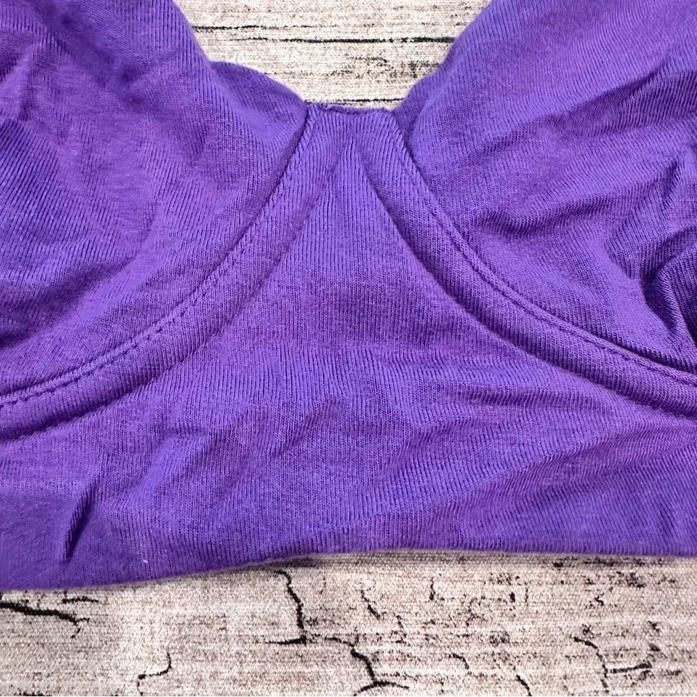 MeUndies Bold Purple Micromodal Wireless Bra Size 2X